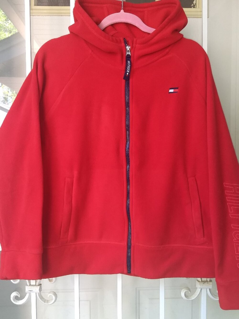 Tommy Hilfiger Fleece Hoodie Jacket Unisex Size XL
